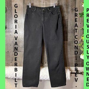 PREVIOUSLY OWNED/GOOD COND. GLORIA VANDERBILT AMANDA BLACK SHORT SIZE 10…